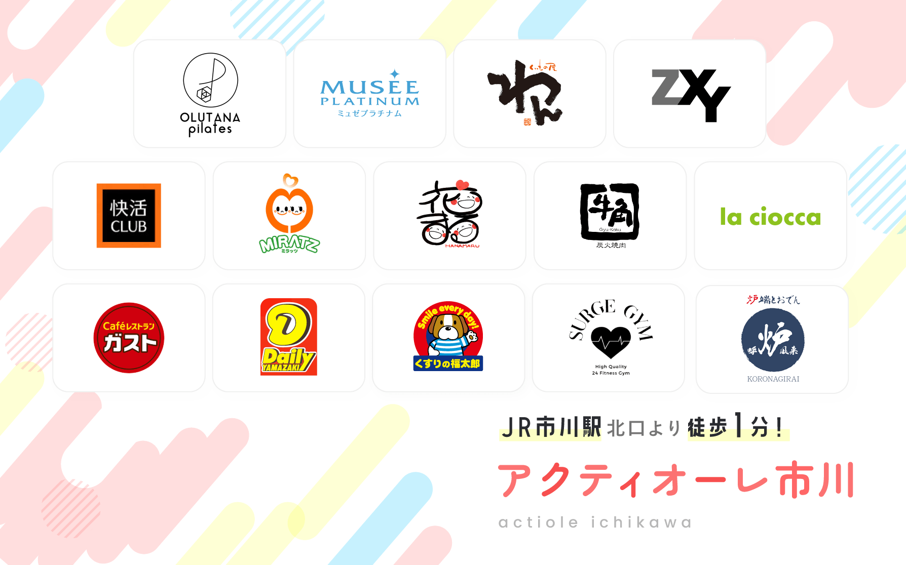 JR市川駅より徒歩1分!アクティオーレ市川